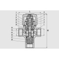 Temperature Automatic Control Pressure Reduce Brass  Thermostatic Mixing Valve